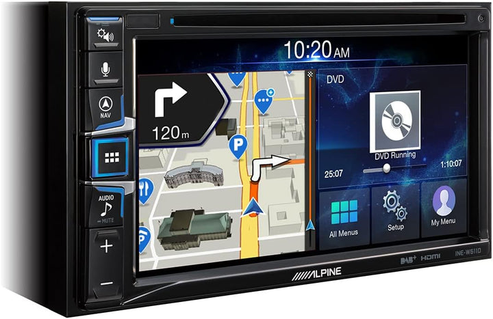 ALPINE INE-W611D Multimedia Autoradio, Farbe: schwarz, 2 DIN