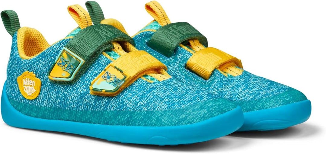 Affenzahn Übergangsschuh Knit Happy wasserdicht atmungsaktiv vegan mit Kaltfutter, Klettverschlüssen