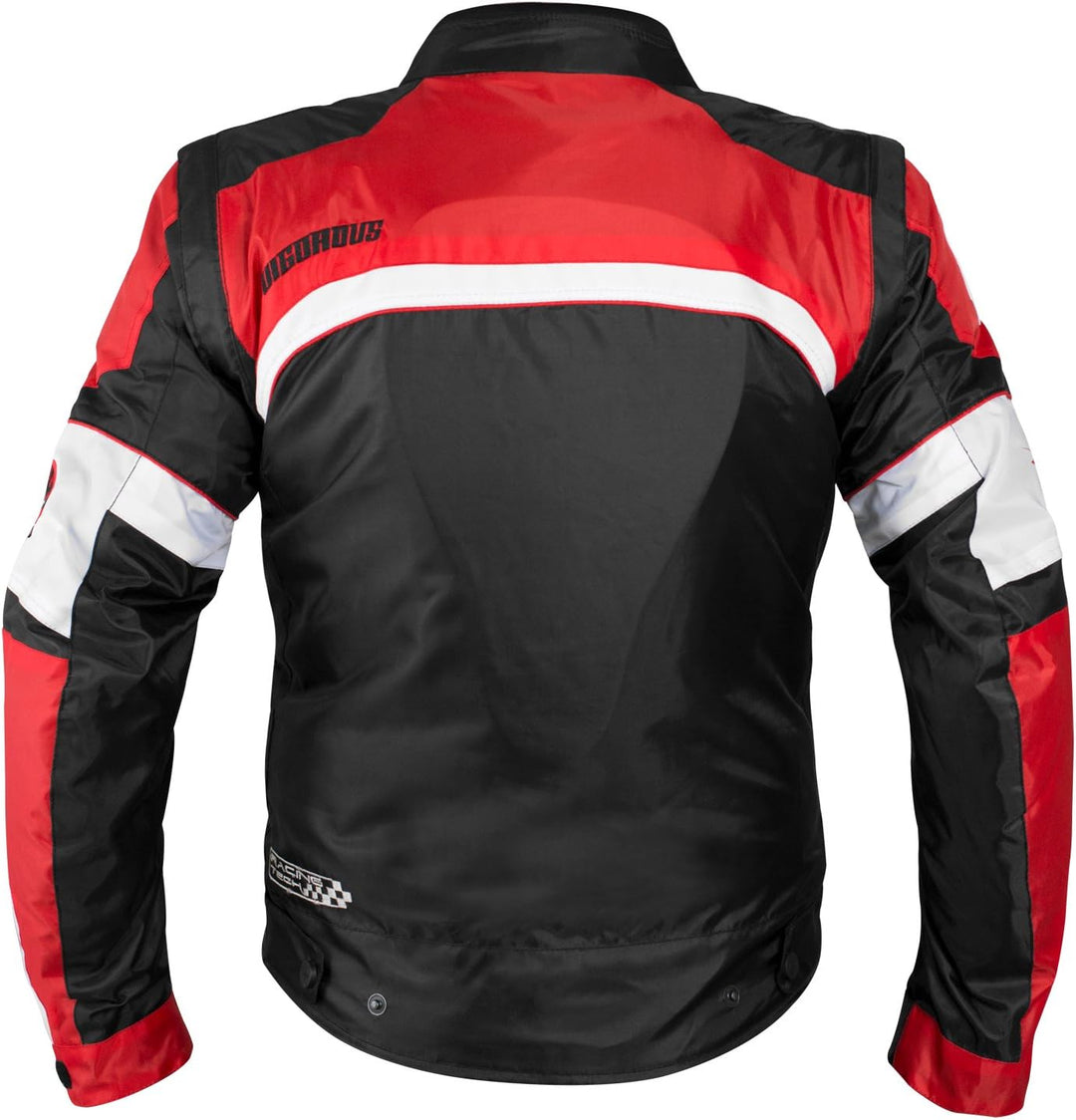 A-pro Motorradjacke für Damen, Nylon, Oxford, Thermoweste, reflektierend L Rot, L Rot