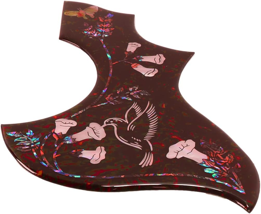 SYLEN Gitarren-Pickguard, selbstklebend, kratzfest, Kolibri-Schlagbrett, 2 mm, Ersatz für Akustikgit