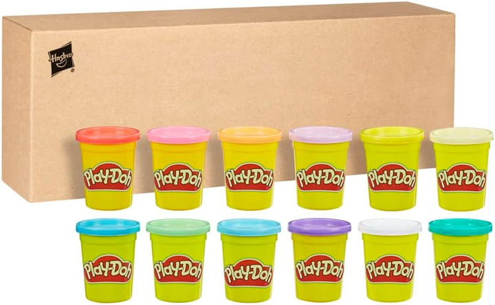 Play-Doh E4831F03 12er-Pack mit Spielknete in Frühlingsfarben, 112g-Dosen in recycelbarer Verpackung