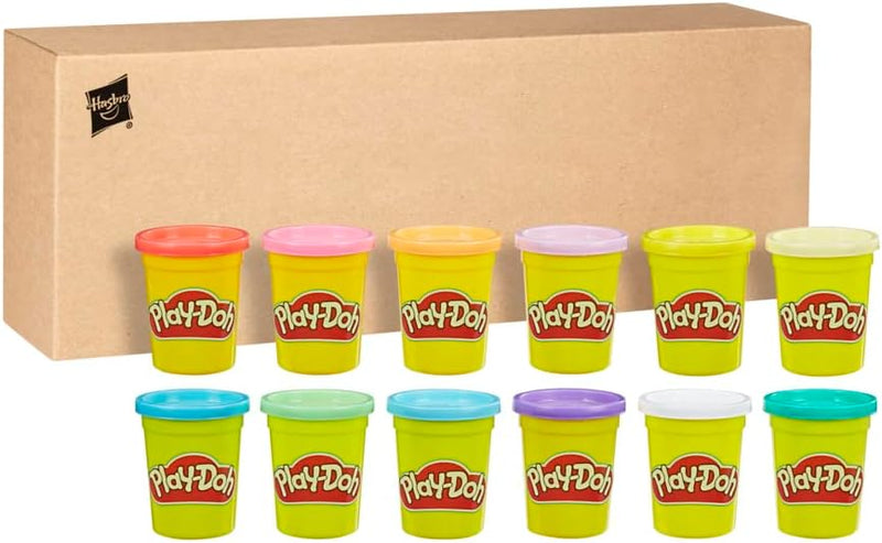 Play-Doh E4831F03 12er-Pack mit Spielknete in Frühlingsfarben, 112g-Dosen in recycelbarer Verpackung