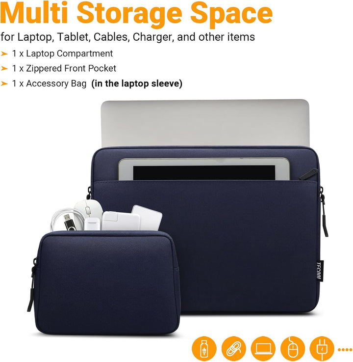 TECOOL 13,3 Zoll Laptop Hülle Tasche für MacBook Air/Pro 13 M1 M2 M3 2024-2010, MacBook Pro 14 M4 M3