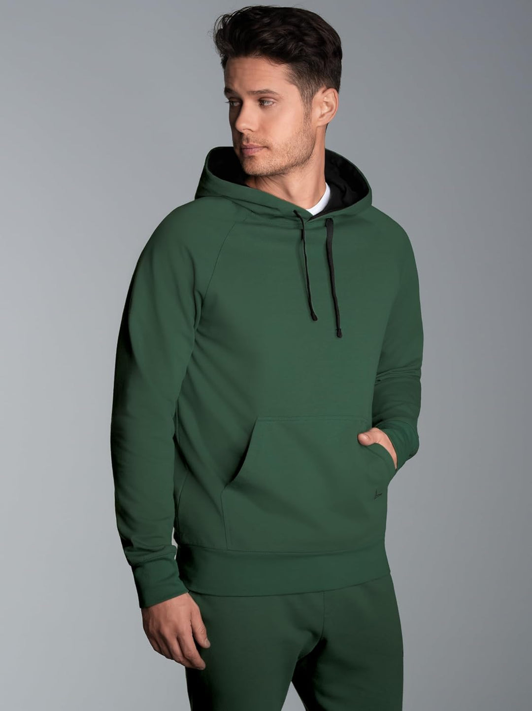 TRIGEMA Herren Kapuzensweatshirt aus Biobaumwolle, Efeu