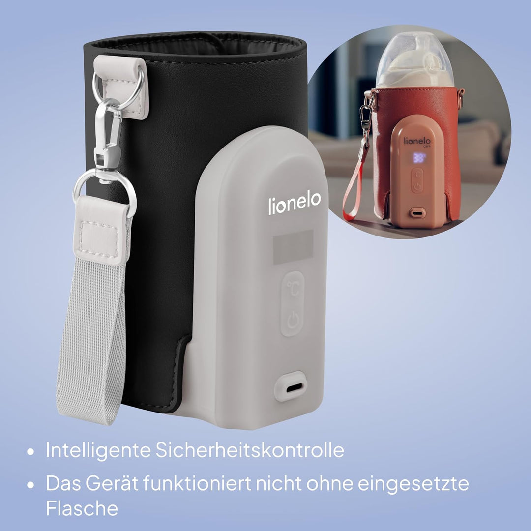LIONELO Thermup Go Evo Tragbarer Babyflaschenwärmer, hält Flüssigkeiten warm, 5 Betriebstemperaturen