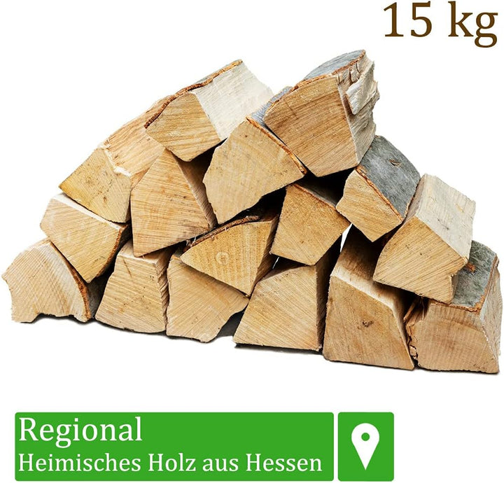Brennholz Kaminholz Holz 15 kg Für Ofen und Kamin Kaminofen Feuerschale Grill Buche Feuerholz Buchen