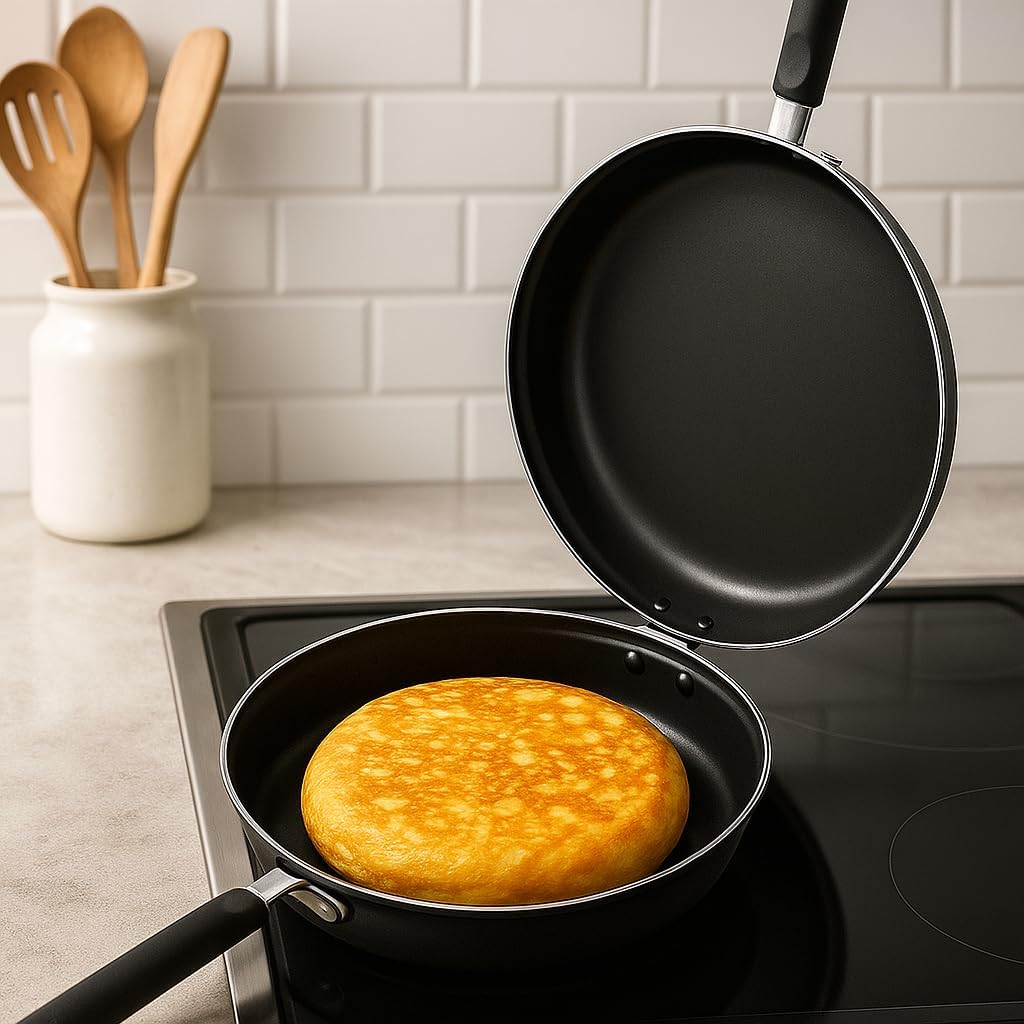 MGE - Omelette-Pfanne für Induktion und Vitro - Aluminium - Ø 24 cm - Schwarz