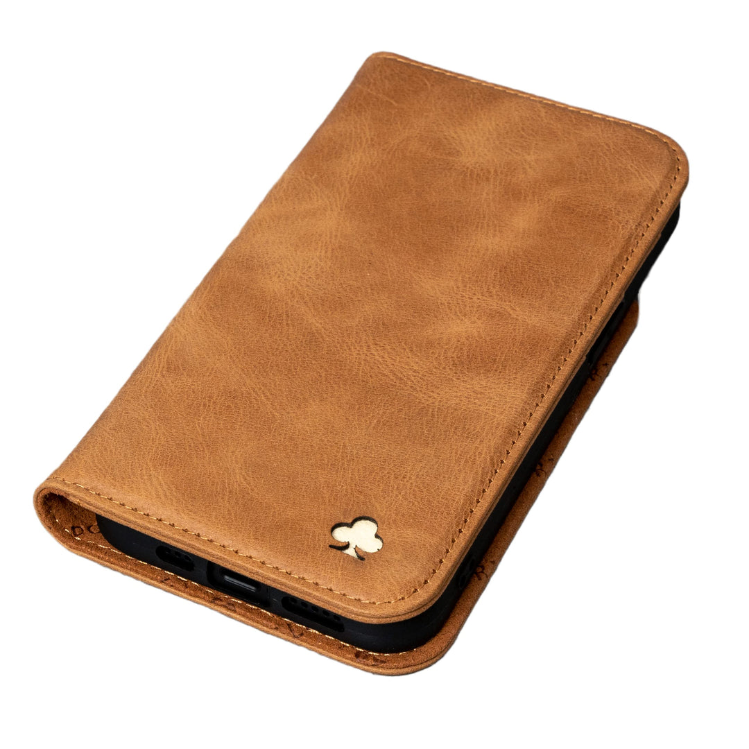 Porter Riley - Lederhülle für iPhone 11 (6.1"). Premium Echtleder Standhülle/Cover/Brieftasche mit [