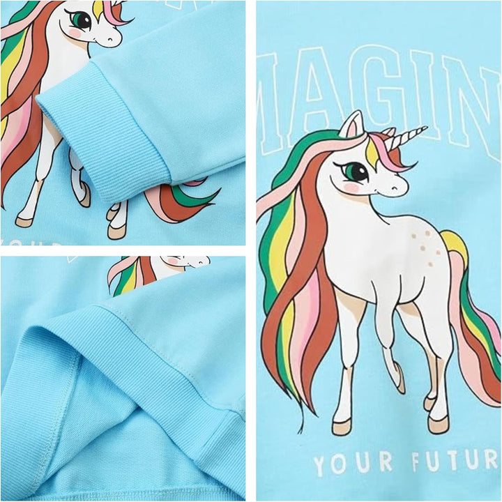 Codkkre Sweatshirt Mädchen Pullover für Kinder Süss Cartoon Sweater Mädchen Langarmshirts aus Baumwo