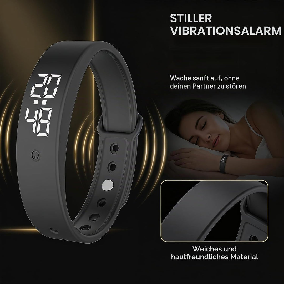 CEWROM Vibrationswecker Armband, Wecker Armband Vibration mit Timer, Vibrationsalarm Erinnerung Uhr,
