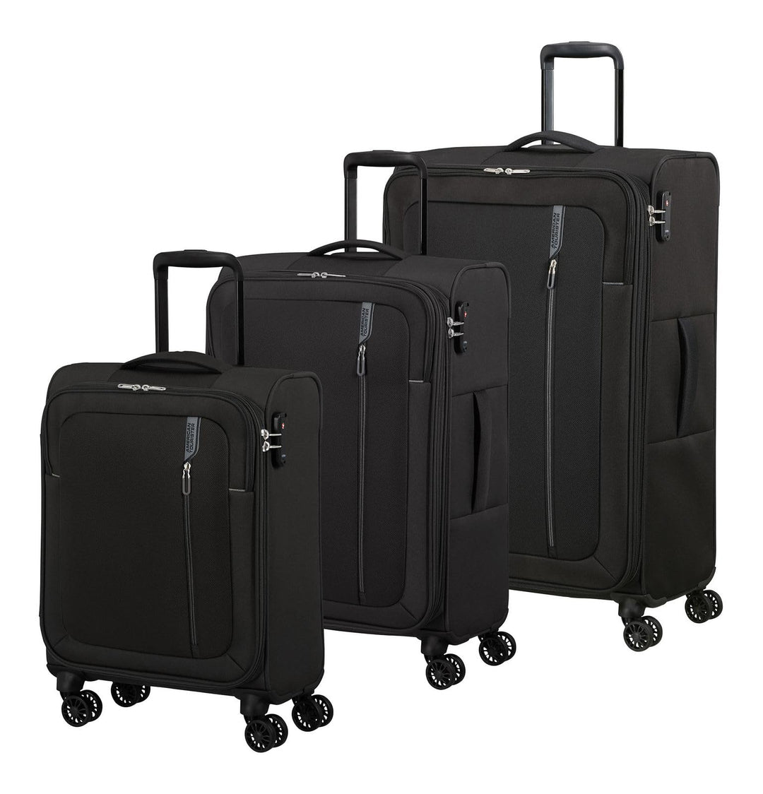 American Tourister Trolley Nitestream 3 PC Set A Black/Grey schwarz 77cm