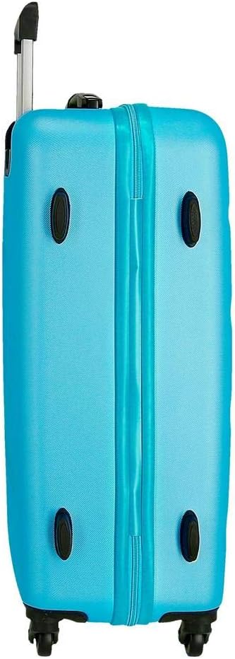 Roll Road Flex Kofferset Blau 55/65/75 cms Hartschalen ABS Kombinationsschloss 182L 4 Räder