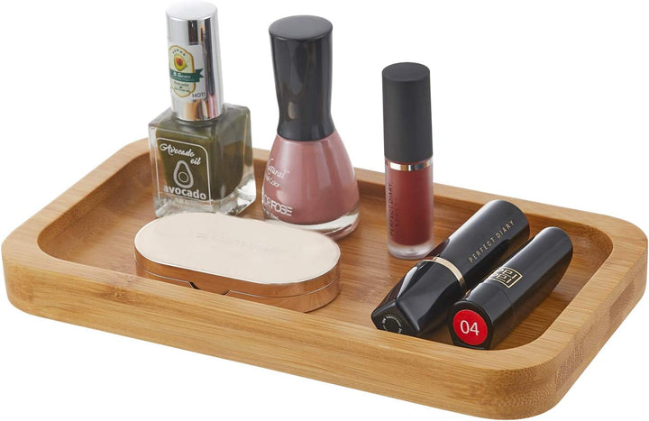 YININE Glas Qtip Halter Badezimmer-Gläser mit Schminktablett, Apotheker-Gläser Badezimmer-Behälter Q