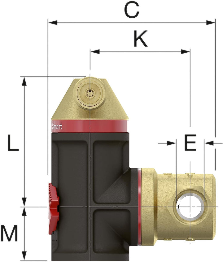 Flamco Flamcovent Smart G 3/4" F Mikroblasenabscheider zur Beseitigung von Luft aus Heizungs- und Kü