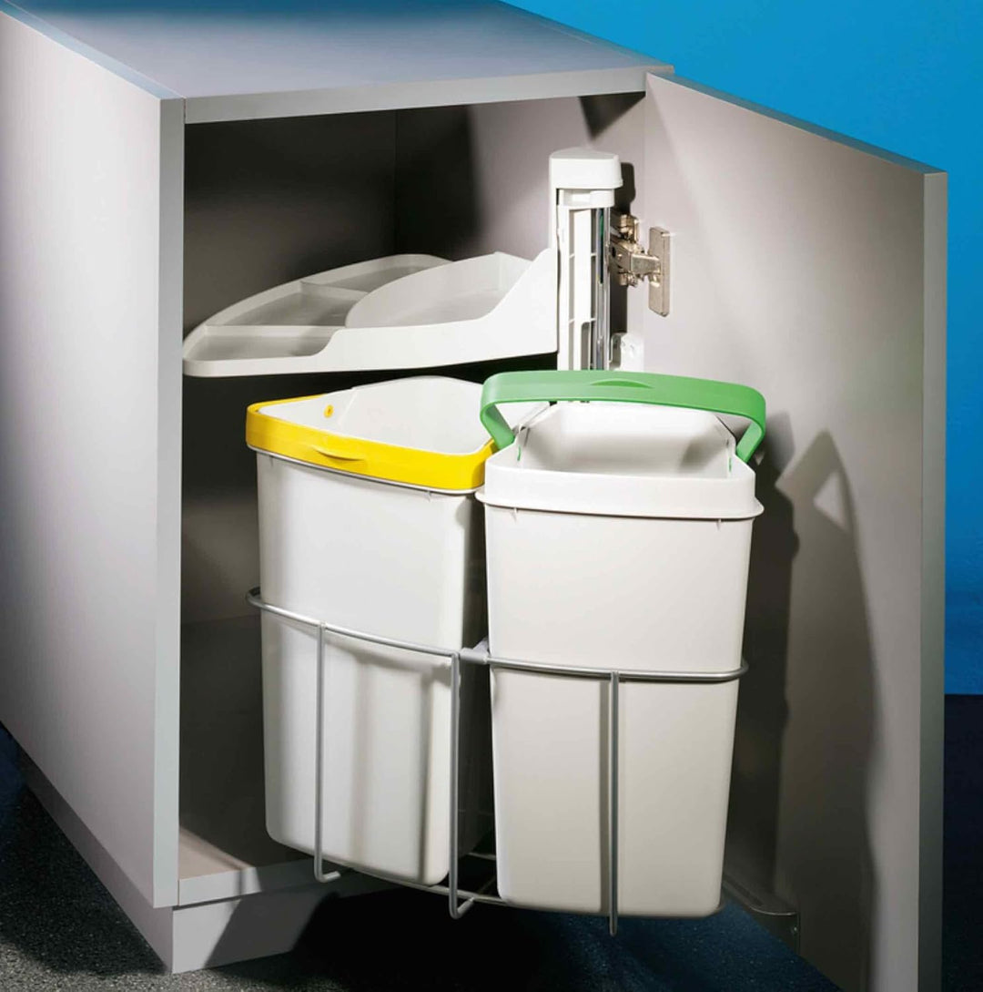 Abfallsorter CABBI Junior 2 in ANTHRAZIT ohne Biodeckel/ab 40 cm Schrankbreite/Abfalleimer/Mülleimer