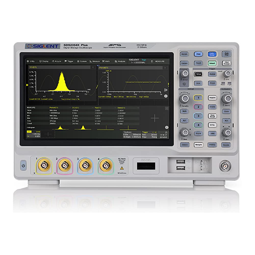 SIGLENT SDS2000X Plus Digitales Phosphor-Oszilloskop, 2 Kanal, 100 MHz Bandbreite, 200 Mpts Speicher