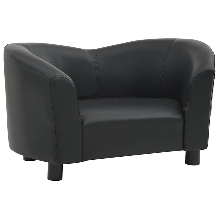 vidaXL Hundesofa Schwarz 67x41x39cm Kunstleder Hundecouch Hundebett Haustier, Schwarz