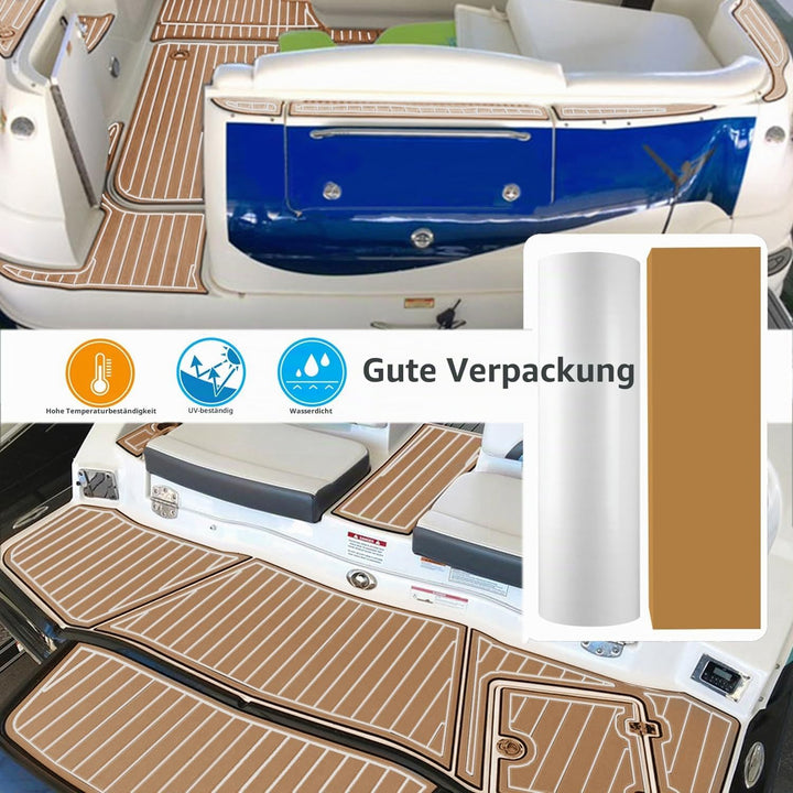 SenMore Synthetisches Teak-Boot, Eva-Schaumstoff, für Boote, Marine, Yacht, Dekoration von Yachtböde