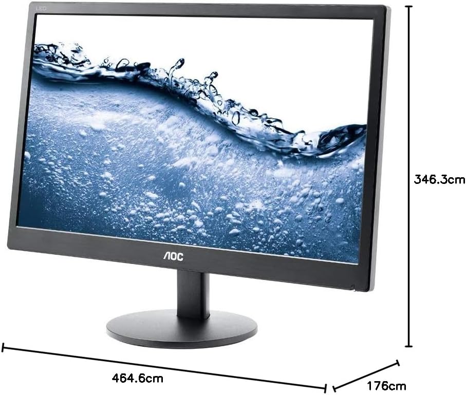 AOC E2070SWN 49,5 cm (19,5 Zoll) Monitor (VGA, TN Panel, 1600 x 900, 60 Hz) schwarz