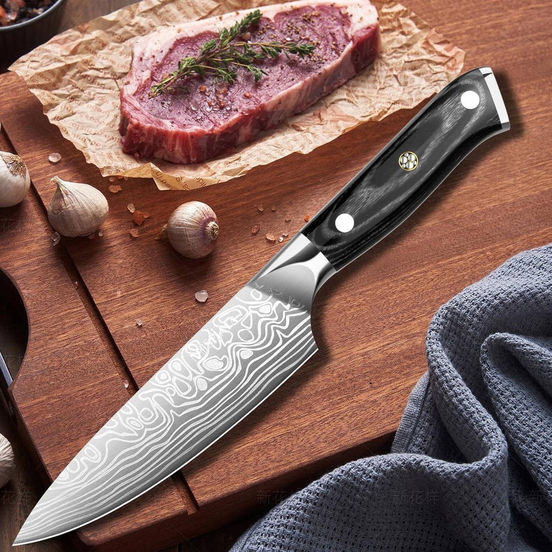 MOSFiATA Kochmesser 6 Zoll - Extrem scharfes Fleischmesser aus hochwertigem EN1.4116 Stahl, ideal fü