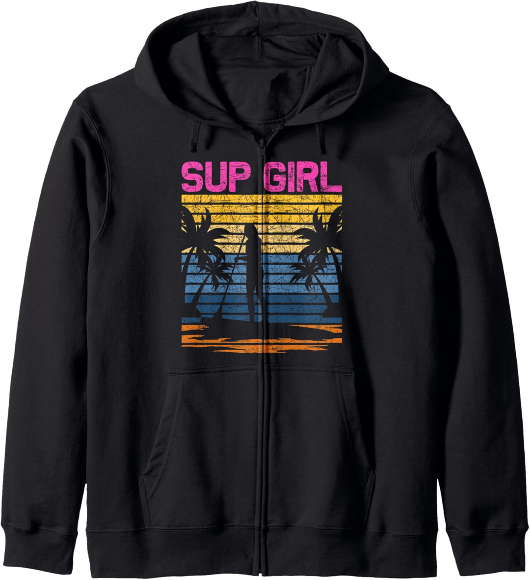 Stand Up Paddling Mädchen SUP Paddel Tropen Stand Up Paddler Kapuzenjacke