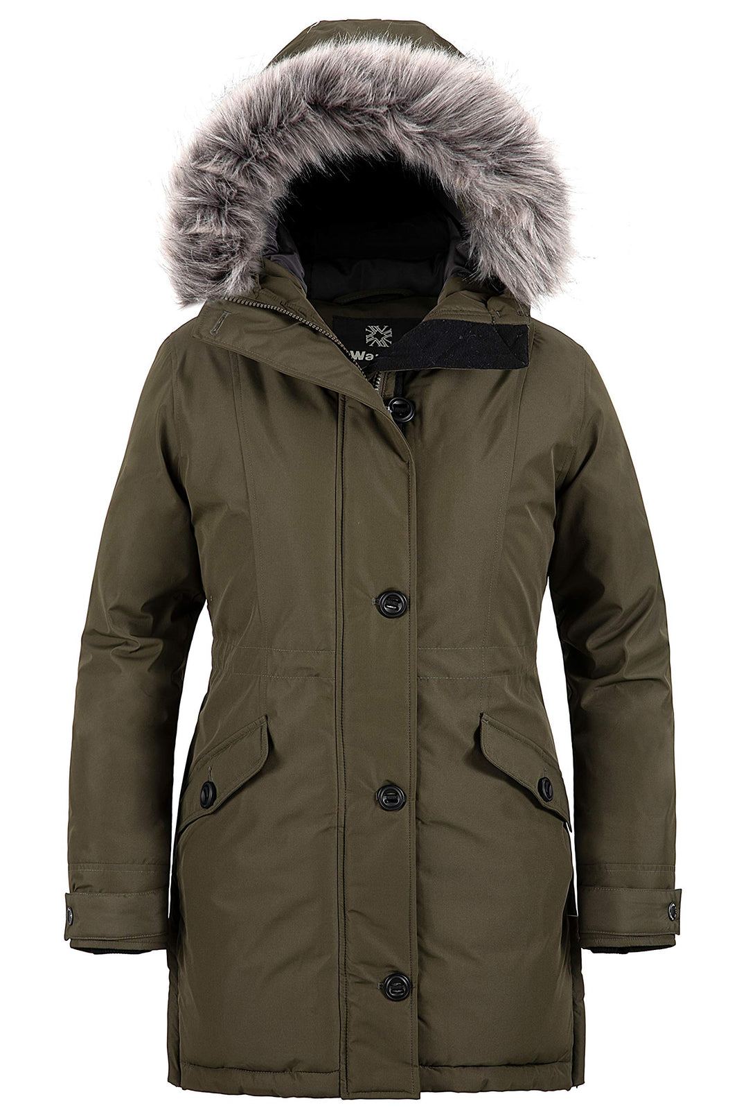 Wantdo Damen Winter Warm Puffer Mantel Wasserabweisend Outdoor Jacke Winddichte Oberbekleidung Mante
