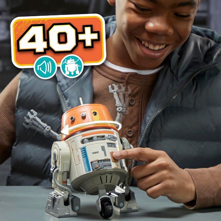 Star Wars Chatter Back Chopper, animatronisches Spielzeug für Kinder, 40+ Geräusch- und Bewegungskom