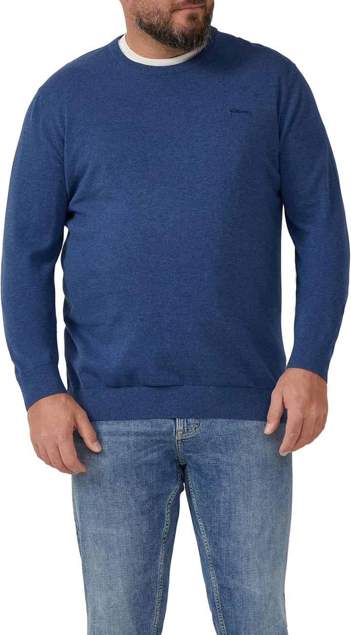 s.Oliver Pullover mit Crew Neck Herren 3XL 55w0_royalblau, 3XL 55w0_royalblau