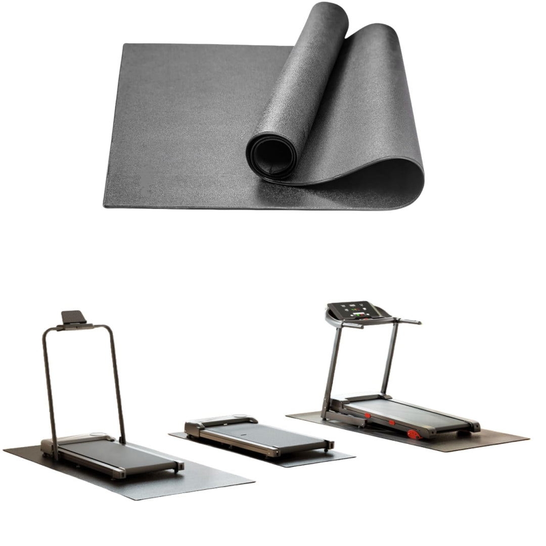 THERUN Wiederstandsfähige Laufband Matte 4 mm Dicke -Bodenschutzmatte (60x130 cm) - Fitness Unterleg