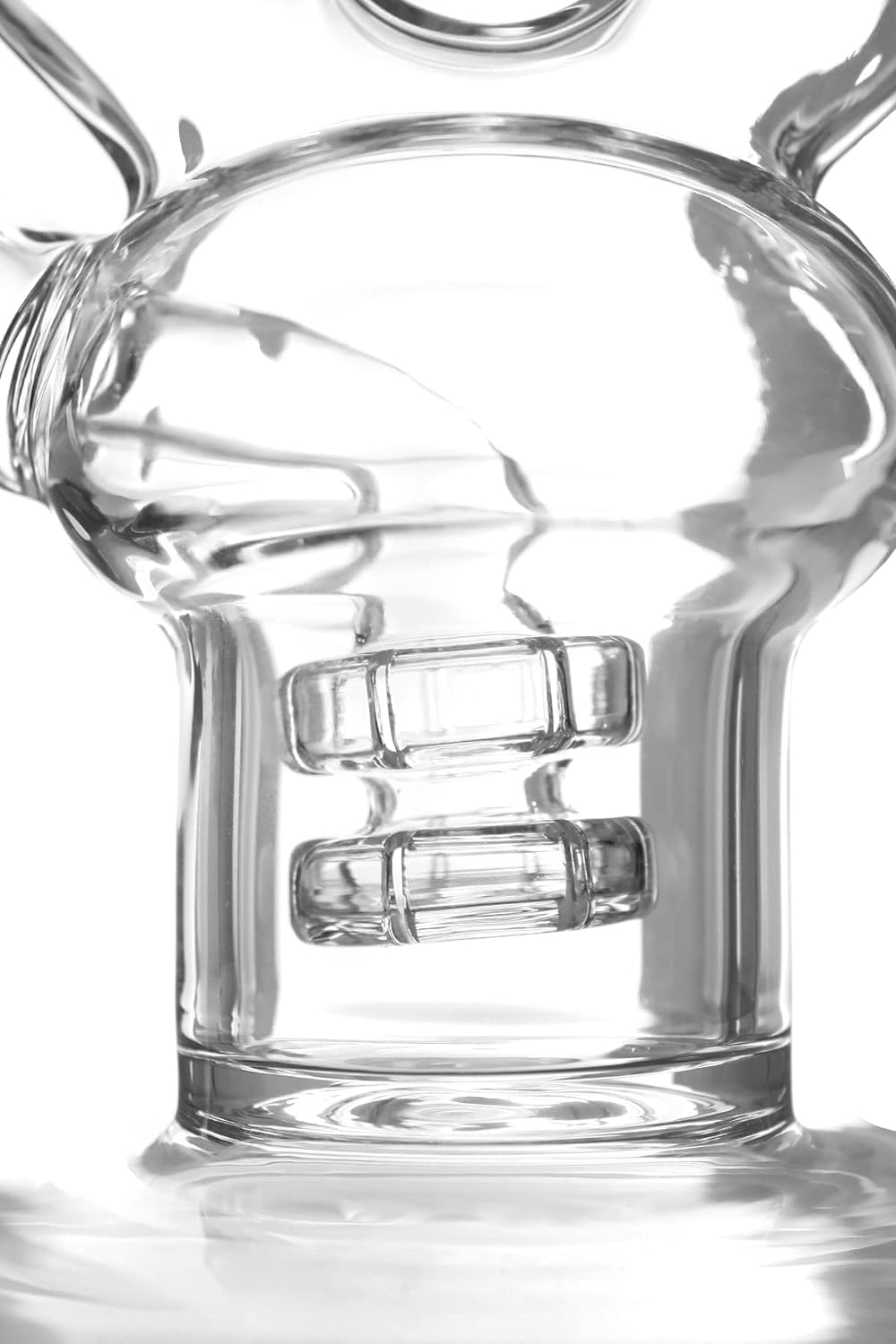 Heisenberg Cheese Perc Glasbong, Höhe 58 cm, Schliff 18.8, mit Eisfach und integriertem Chillum ohne