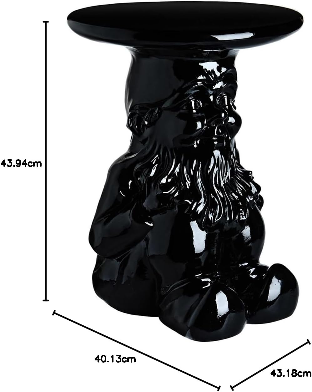 Kartell Napoleon, Plastik, schwarz, 40 x 44 x 40 cm, Schwarz