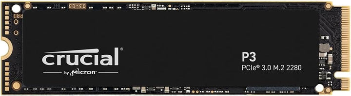 Crucial P3 500GB M.2 PCIe Gen3 NVMe Interne SSD, Bis zu 3500MB/s - CT500P3SSD8, Festkörper-Laufwerk,