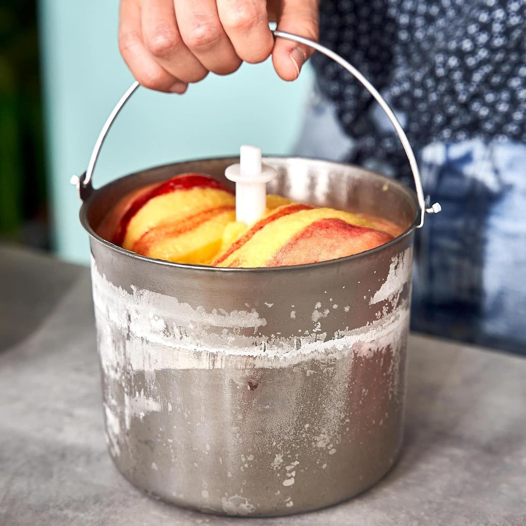 SPRINGLANE Edelstahl Eisbehälter für Eismaschine, Zusatzbehälter für Elisa