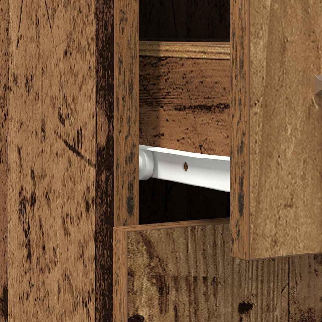 vidaXL modernes Sideboard mit Alter Holzoberfläche, 3 geräumige Schubladen, effektive Aufbewahrungsl