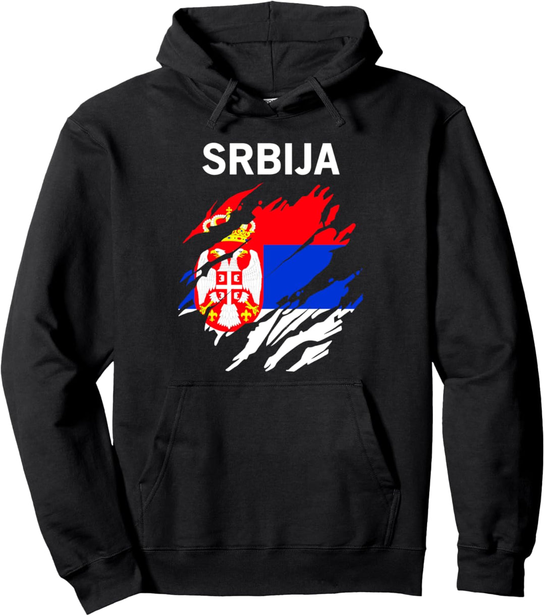Serbische Flagge Serbien Pullover Hoodie