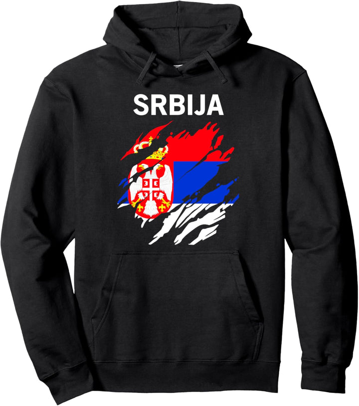 Serbische Flagge Serbien Pullover Hoodie