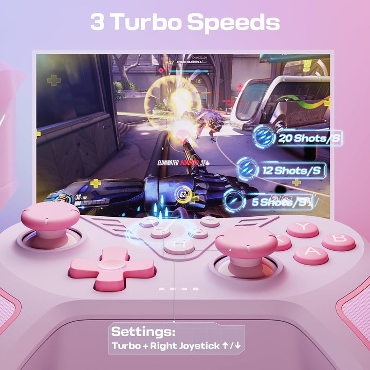 RivalPlay PC Controller mit 2-Tasten-Zuordnung, Kabelgebundener Joystick Controller Kompatibel für W