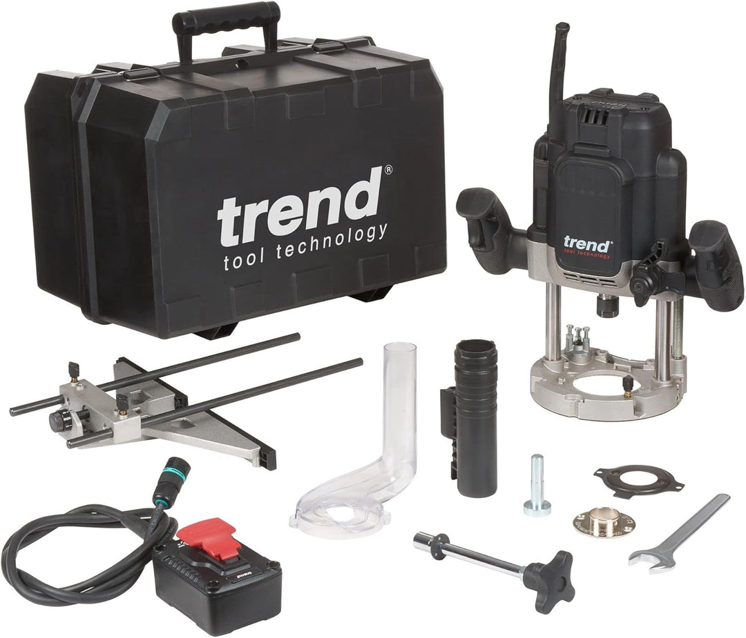 Trend T14EK 2300W 12mm Werkstattfräse mit variabler Geschwindigkeit 230V EU, 80mm Einstechtiefe, Per