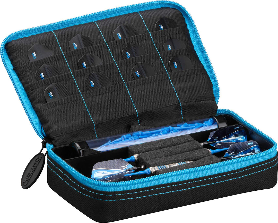Casemaster Plazma Dartkoffer für weiche Dartpfeile mit Stahlspitze, für 3 Dartpfeile und integrierte