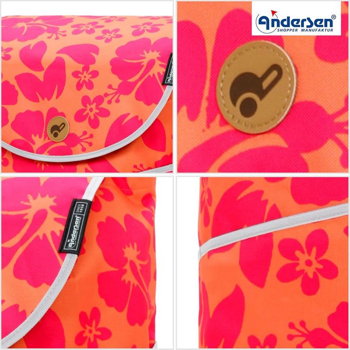Andersen Einkaufstrolley - klappbar - 46 Liter - belastbar 40 kg - Stahlgestell - mit Kordelzug & Kl