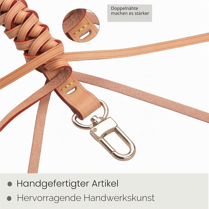 Senral Top Handle Neonoe Strap Geflochtener Echtleder-Griff 31cm,Geflochtener Griff für Beaubourg Ho
