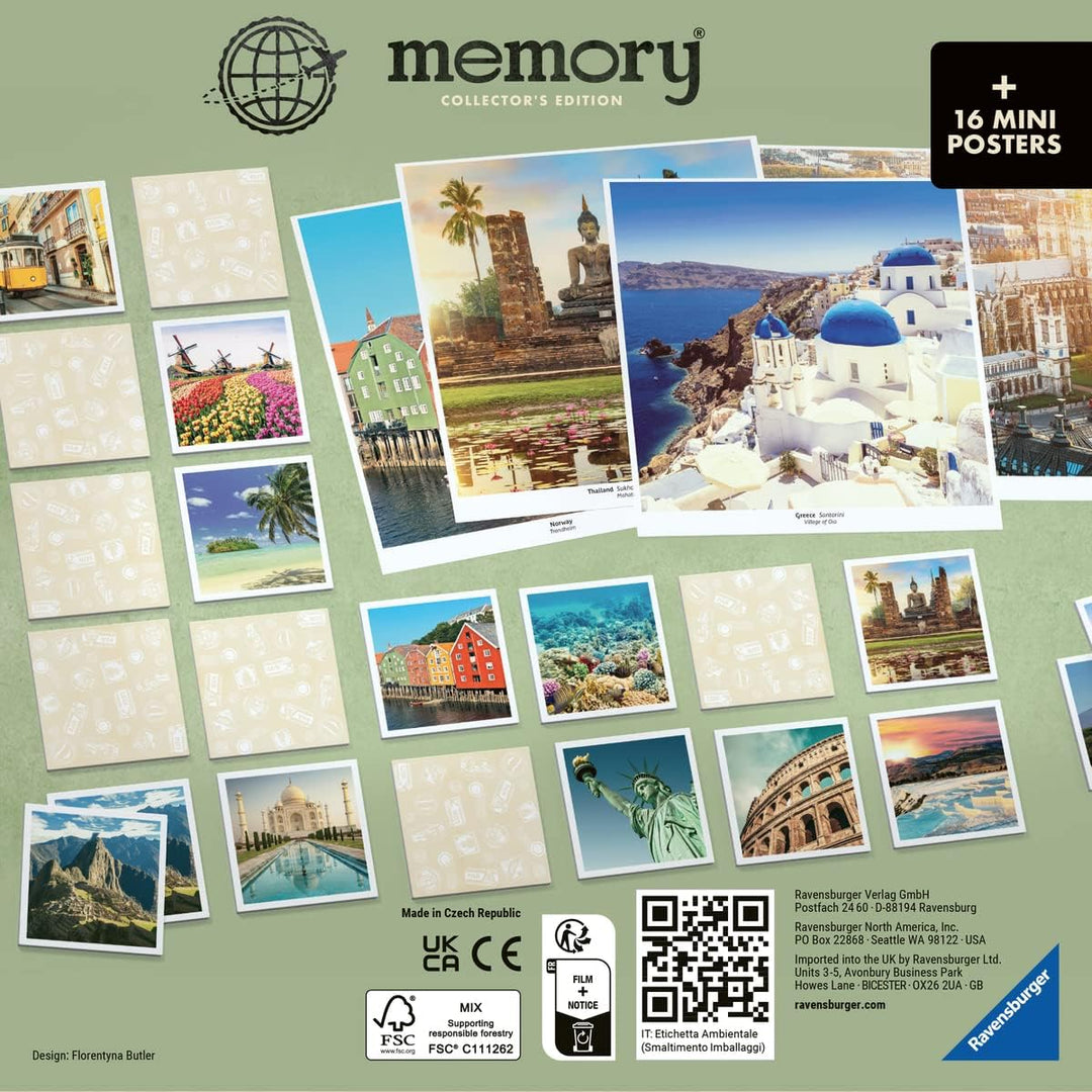Ravensburger Collector's Memory® Schönste Reiseziele - 27379 - Das weltbekannte Gedächtnisspiel mit