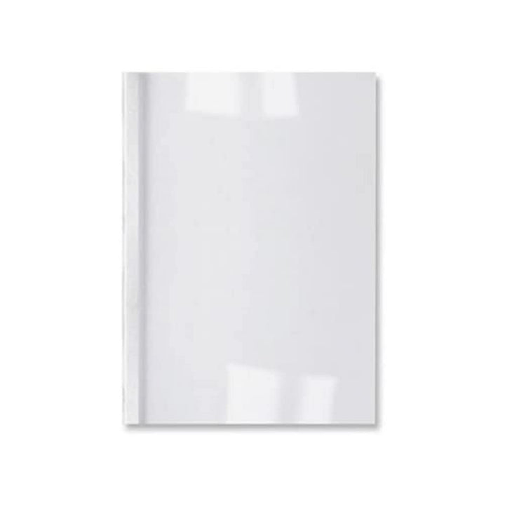 GBC LeatherGrain Thermo-Bindemappen, 100 Stück, A4, weiss, 3mm weiss 3 mm, weiss 3 mm