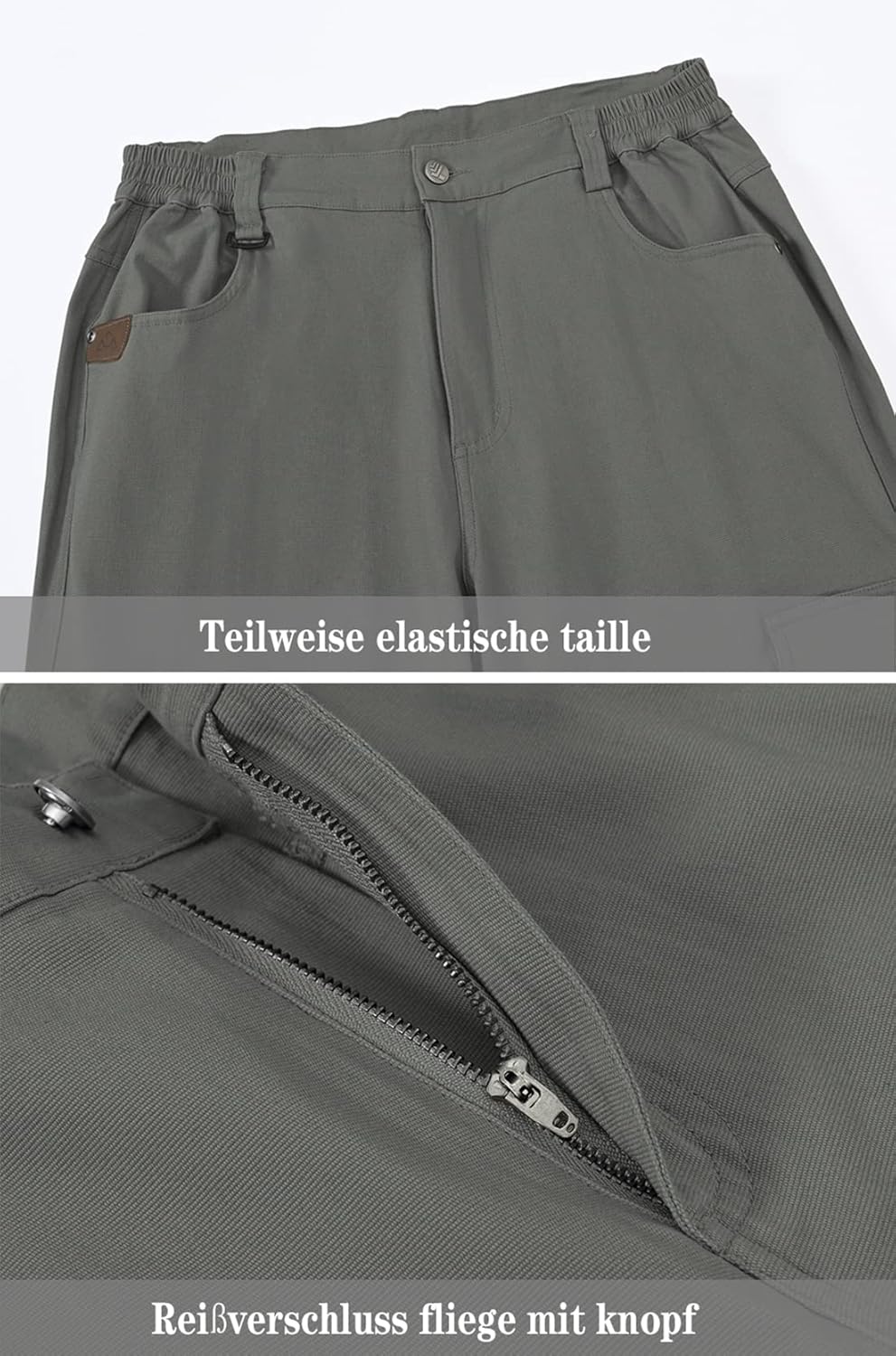 YSENTO Herren Cargohose Männer Arbeitshosen Stretch Chino Kargohosen Vintage Baggy Hosen Baumwolle 3