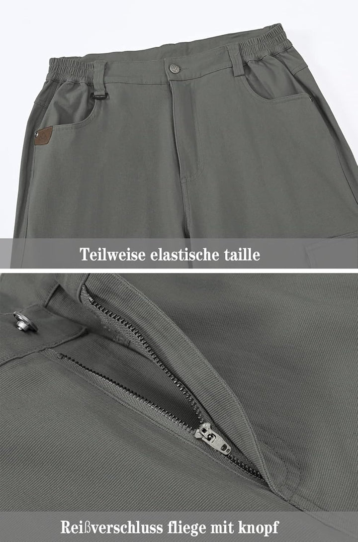 YSENTO Herren Cargohose Männer Arbeitshosen Stretch Chino Kargohosen Vintage Baggy Hosen Baumwolle 3