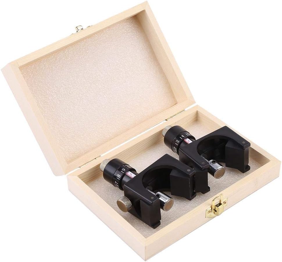 2 STK. Hobelmesser Einstellehre mit Holz Tragkoffer, Magnetisch Hobelmaschine Schneiden Einstellung