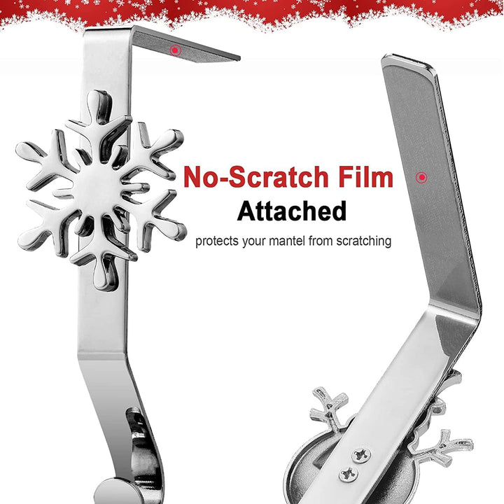 KAHEIGN 5Pcs Weihnachtsstrumpf Halter Metall Kamin Haken - Weihnachtsstrumpf Aufhänger Haken für Wei