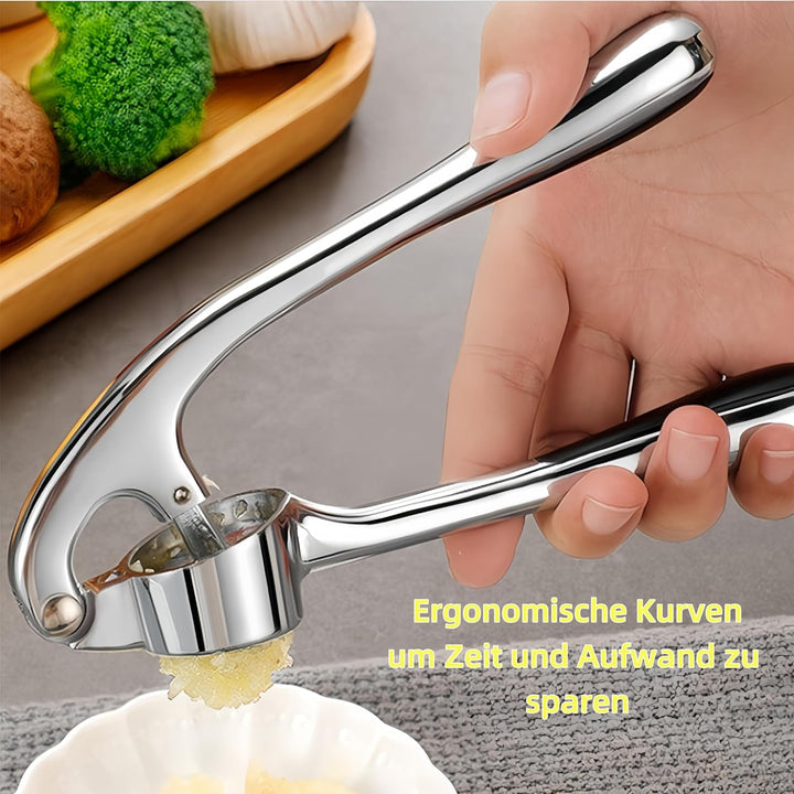 Knoblauchpresse mit Knoblauchschäler und Silikonbürste Effizientes Werkzeug zur Knoblauchpaste Knobl