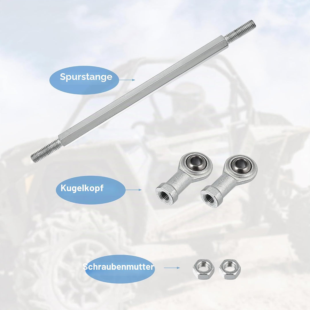 Motoforti 2 Stück Auto M8 Lenkstange für 49cc Elektro ATV Go Kart 200 mm, 200 mm