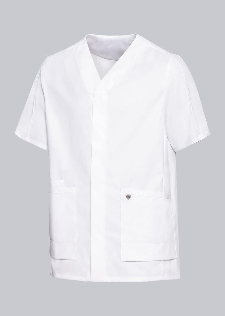 BP 1765-684-0021-2XLn Unisex Kasack, Superleichter Stoff, 150,00 g/m² Stoffmischung mit Stretch, wei